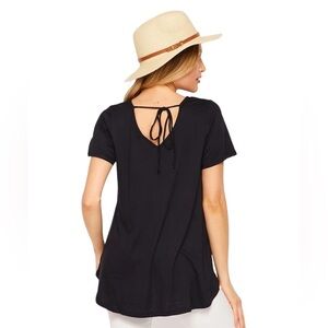 RED V NECK TOP TIE BACK DETAIL HONEYME BRAND SMALL MEMORIAL DAY 4TH OF JULY